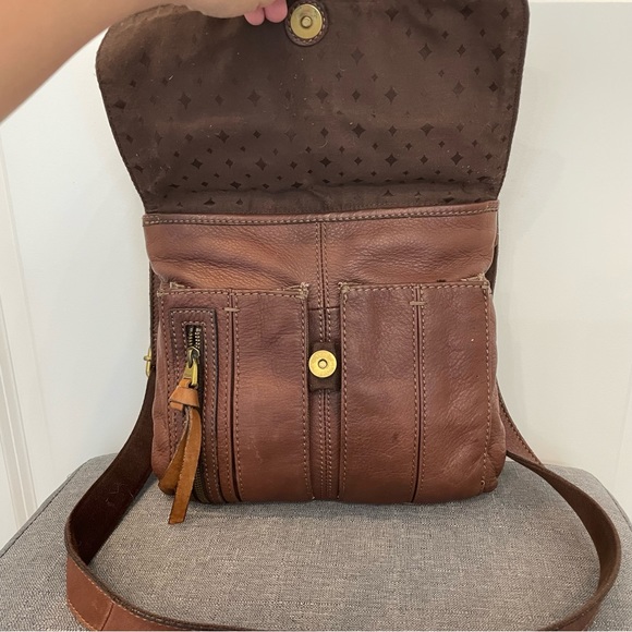 FOSSIL Morgan Traveler Leather Crossbody - Brown - Picture 5 of 13